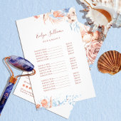 Perzik en blauw tropische prijslijst flyer