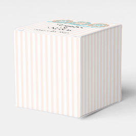 Perzik en Blauw Zand Dollars Strand Bruiloft Bedankdoosjes