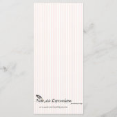 Perzik en Blauw Zand Dollars Strand Bruiloft Menu (Achterkant)