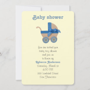 Perzik en blauwe baby kaart