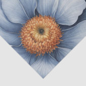 Perzik en blauwe bloemen decoupage tissuepapier (Detail)