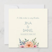 Perzik en Bloemblad Droom Bedankkaart (Voorkant)