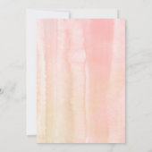 Perzik en Blush Pink Floral Elegant Baptisme Kaart (Achterkant)