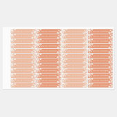Perzik en Blush Roze Daisy Waterdichte Kinder Naam Labels (Vel)