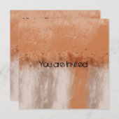 Perzik en Crème Abstract Baby shower Kaart (Voorkant / Achterkant)