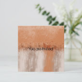 Perzik en Crème Abstract Baby shower Kaart (Staand voorkant)