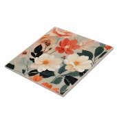 Perzik en crème bloesems tegeltje (Zijkant)