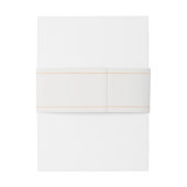 Perzik en Crème gestreepte Monogram Huwelijk Uitnodigingen Wikkel (Achterkant Voorbeeld)