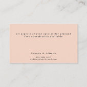 Perzik en crème waterverf blad + gebladerte visitekaartje (Achterkant)