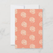 Perzik en crème wervelingen platte Kaart (Voorkant)