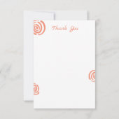 Perzik en crème wervelingen platte Kaart (Achterkant)