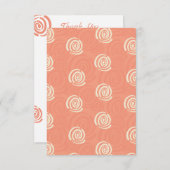 Perzik en crème wervelingen platte Kaart (Voorkant / Achterkant)