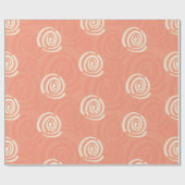 Perzik en Crème Wervelingen Wrapping Paper Cadeaupapier (Vlak)