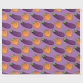  perzik en eierplant cadeaupapier (Vlak)