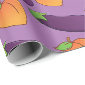  perzik en eierplant cadeaupapier (Rol Hoek)