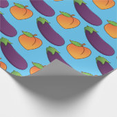  perzik en eierplant cadeaupapier (Hoek)