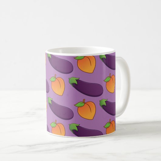  perzik en eierplant koffiemok (Voorkant rechts)