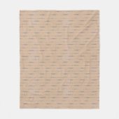  perzik en elegant zilvergrijs gestreept fleece deken (Voorkant)