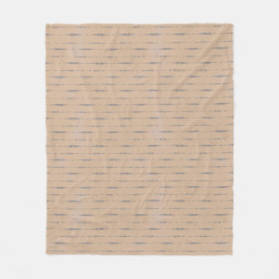  perzik en elegant zilvergrijs gestreept fleece deken