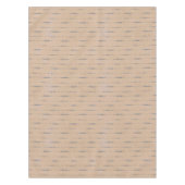 perzik en elegant zilvergrijs gestreept tafelkleed (Voorkant)