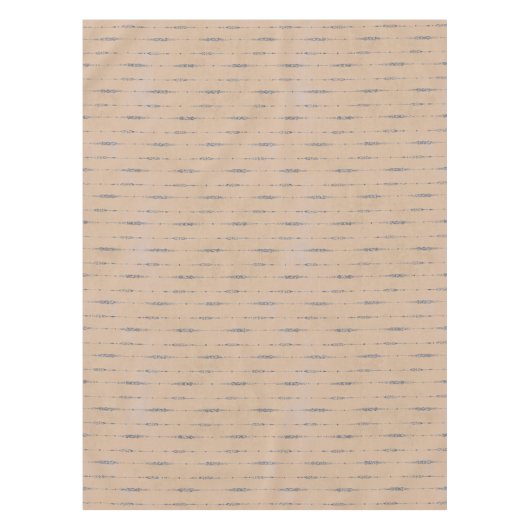 perzik en elegant zilvergrijs gestreept tafelkleed (Voorkant)