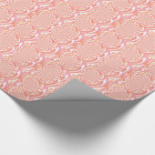 Perzik en Geel Ontsnappt Ontwerp Cadeaupapier (Hoek)