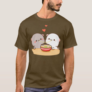 Perzik en Goma Mochi Cat Eating Ramen T-shirt