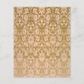 Perzik en goud Damask Teddy Bears - Spel Flyer (Achterkant)