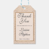 Perzik en Goud Dank u Labels Cadeaulabel (Voorkant)