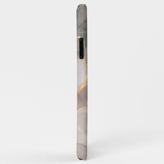 Perzik en goud marmer Agaat Case-Mate iPhone Case (Achterkant/rechts)