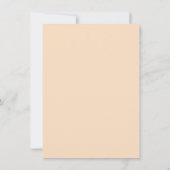 Perzik en Gouden Glitter Bruids Douche Uitnodiging (Achterkant)