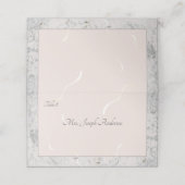 Perzik en Grijs Marmer Gevouwen Plaats Kaart Plaatskaartje (Buitenkant ongevouwen)