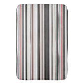 Perzik en Grijze Abstracte Strepen Badmat (Voorkant Verticaal)