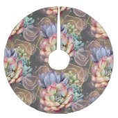 Perzik en grijze vetplanten kerstboom rok (Voorkant)