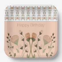 Perzik en groen vierkant