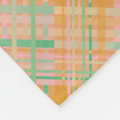 Perzik en groen wazig fleece (Hoek)