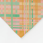 Perzik en groen wazig fleece deken (Hoek)