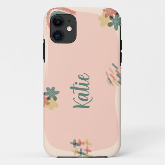 Perzik en groene esthetiek Case-Mate iPhone case (Achterkant)