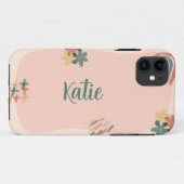 Perzik en Groene Esthetisch Case-Mate iPhone Case (Achterkant (horizontaal))