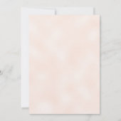 Perzik en Groene Floral Wedstrijknummer Kaart (Achterkant)