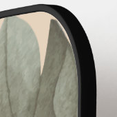 Perzik en groene stengels pickleball paddle (Links Detail)