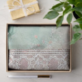 Perzik en groene waterverf en kant tissuepapier (Geschenk)