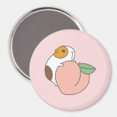 Perzik en Guinese varkens Magneet (Voorkant / Achterkant)