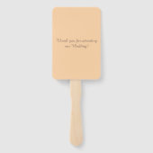 Perzik en het Blauwgroen Huwelijk van het Paradijs Handwaaier (Achterkant)