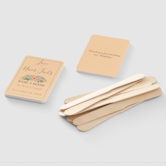 Perzik en het Blauwgroen Huwelijk van het Paradijs Handwaaier (Niet-gemonteerd)