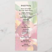 Perzik- en karmozijnrode Cattleya-orchideeën Programmakaart (Achterkant)