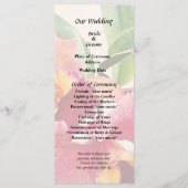 Perzik- en karmozijnrode Cattleya-orchideeën Programmakaart (Voorkant)