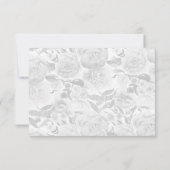 Perzik en koraal bloemen bloemenbruiloft kaart (Achterkant)