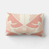 Perzik en Koraal Modern Damask Pillow Kussen (Achterkant)