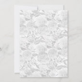 Perzik en koraalbloemen Floral bruiloft uitnodigin Kaart (Achterkant)